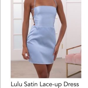 Lulu satin dress.  Great for high school/college dance.  From Lucy in the Sky